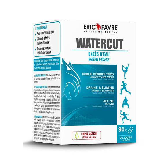 Water Cut exc&egrave;s d'eau Eric Favre - bo&icirc;te de 90 g&eacute;lules