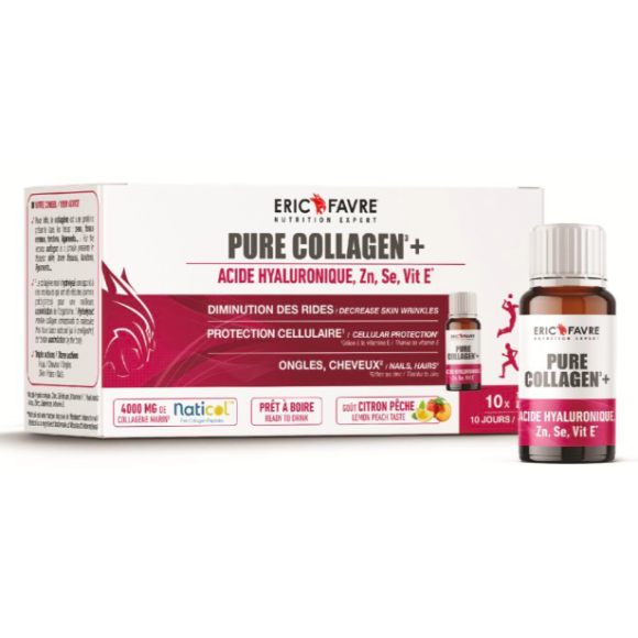 Pure Collagen+ Eric Favre - bo&icirc;te de 10 shots de 15ml