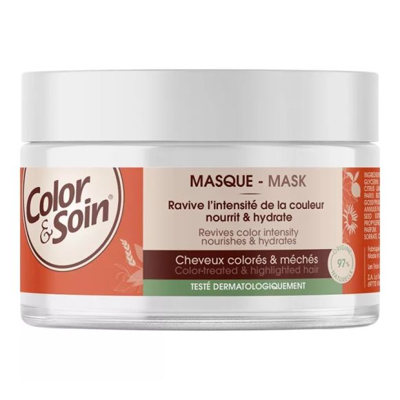 Color & Soin Masque cheveux color&eacute;s et m&eacute;ch&eacute;s Les 3 Ch&ecirc;nes - pot de 250ml