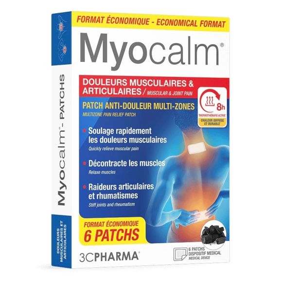 Myocalm patch anti-douleur multi-zones 3C Pharma - bo&icirc;te de 6 patchs