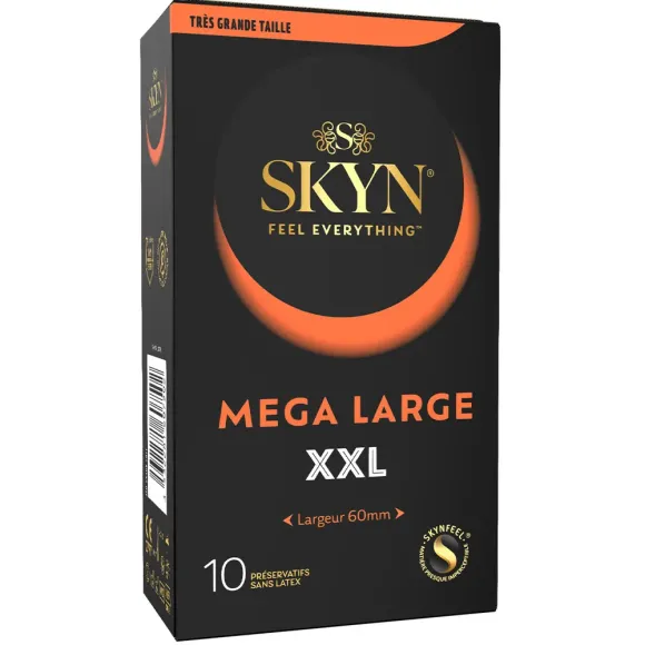 Skyn Mega Large XXL pr&eacute;servatifs sans latex Manix - bo&icirc;te de 10 pr&eacute;servatifs