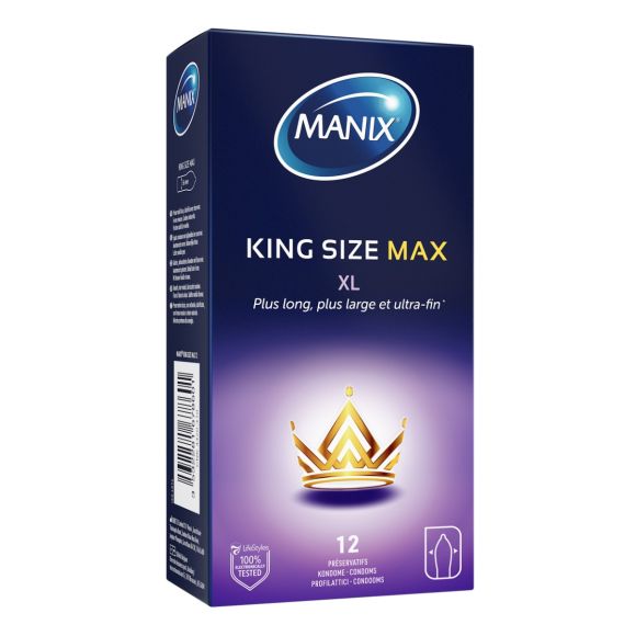 Pr&eacute;servatifs King size max XL Manix - boite de 12 pr&eacute;servatifs