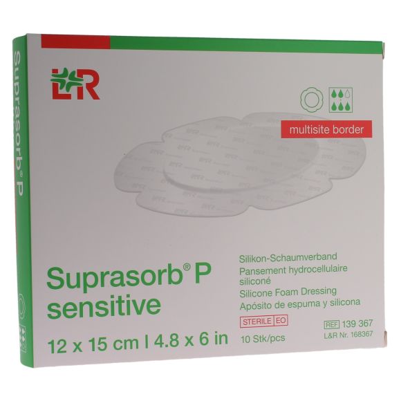 Suprasorb P sensitive multisite Lohmann & Rauscher - 10 unit&eacute; de 12x15 cm