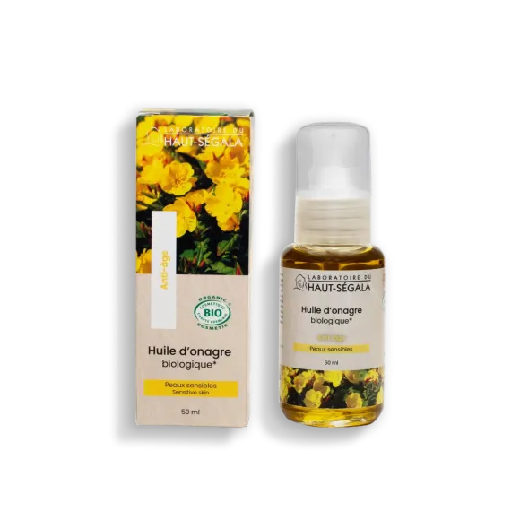Huile d'onagre bio anti-&acirc;ge Laboratoire Haut-S&eacute;gala - flacon-pompe de 50ml