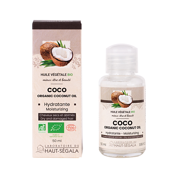 Huile de Coco Bio Hydratante Laboratoire Haut-S&eacute;gala - flacon de 50ml