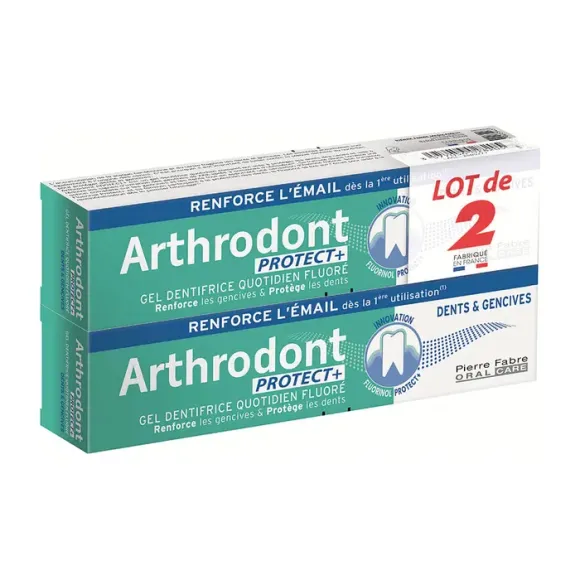 Arthrodont Protect+ dentifrice fluor&eacute; - lot de 2 tubes de 75ml