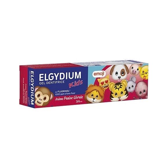 Dentifrice enfant 3-6 ans ar&ocirc;me fraise givr&eacute;e Elgydium kids - tube de 50ml