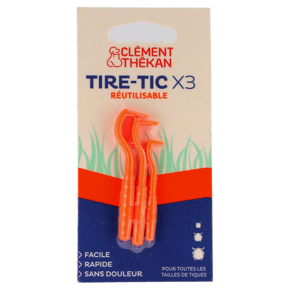 Tire-tic Cl&eacute;ment Th&eacute;kan - lot de 3 tire-tiques r&eacute;utilisables