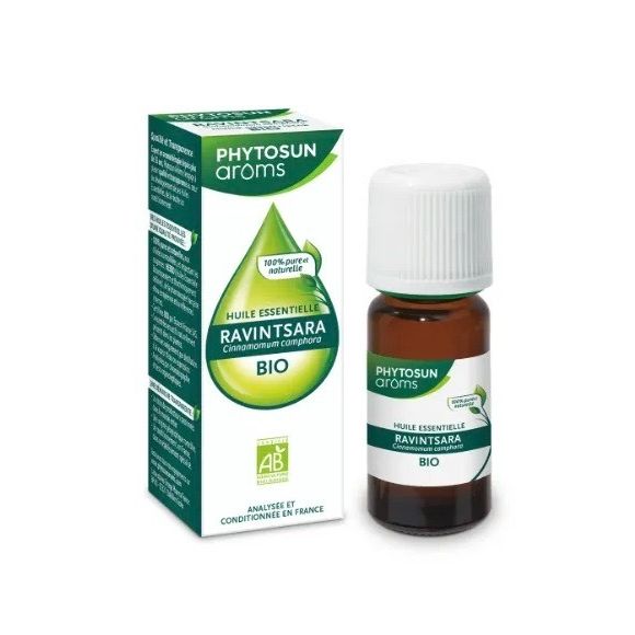 Huile Essentielle Ravintsara bio Phytosun Ar&ocirc;ms - flacon de 10ml