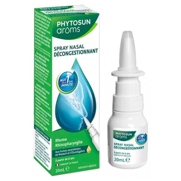 Spray nasal d&eacute;congestionnant Phytosun ar&ocirc;ms - spray de 20 ml