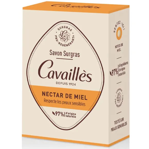 Savon surgras nectar de miel Rog&eacute; Cavaill&egrave;s - pain de 100g
