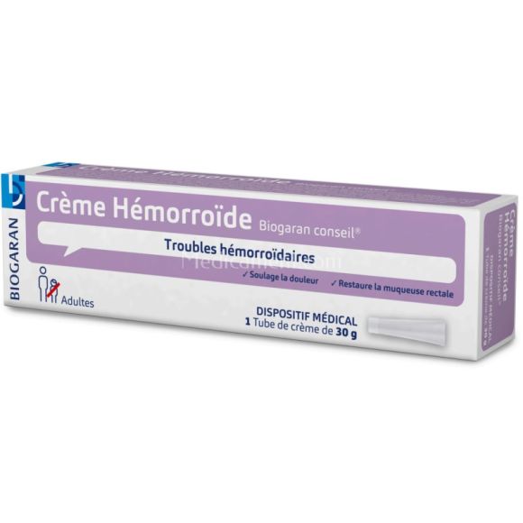 Cr&egrave;me h&eacute;morro&iuml;de Biogaran - tube de 30g