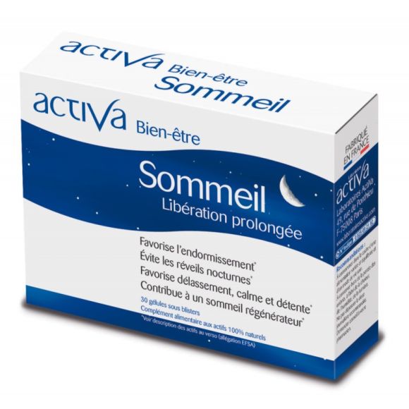 Bien &ecirc;tre sommeil lib&eacute;ration prolong&eacute;e Activa - boite de 30 g&eacute;lules
