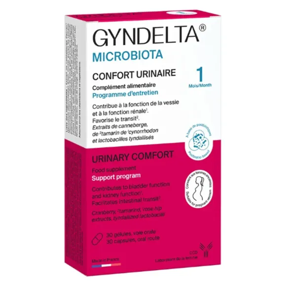 Gyndelta Microbiota confort urinaire Ccd - boite de 30 g&eacute;lules 