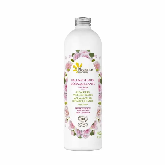 Eau micellaire d&eacute;maquillante &agrave; la rose Fleurance Nature - flacon de 400ml