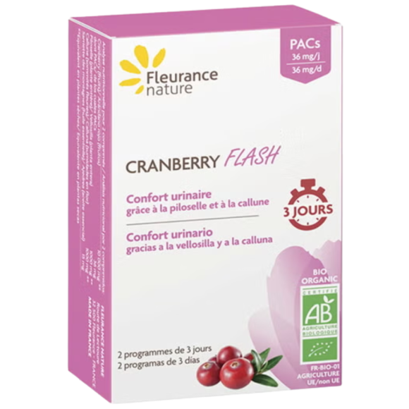Cranberry flash bio Fleurance nature - bo&icirc;te de 14 comprim&eacute;s 