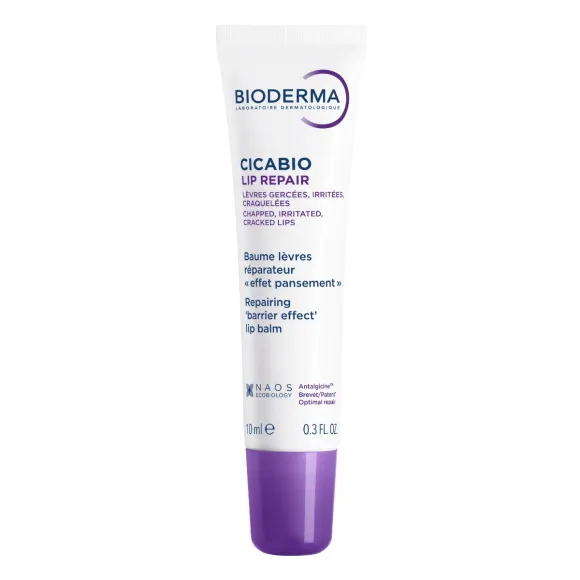 Cicabio Lip Repair baume l&egrave;vres r&eacute;parateur Bioderma - tube de 10ml