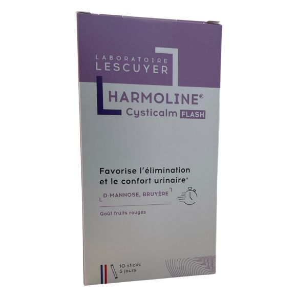 Harmoline Cysticalm flash go&ucirc;t fruits rouges Lescuyer - bo&icirc;te de 10 sticks