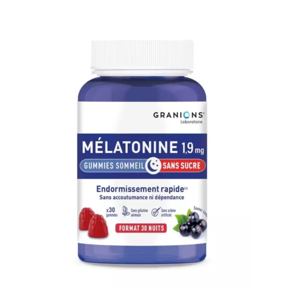 M&eacute;latonine 1,9 mg Granions - bo&icirc;te de 60 gummies