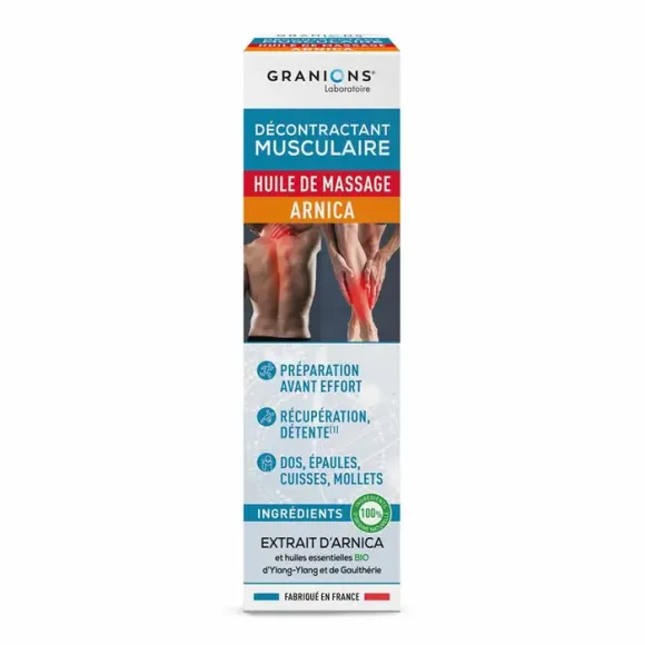 D&eacute;contractant musculaire huile de massage Arnica Granions - flacon-pompe de 100ml