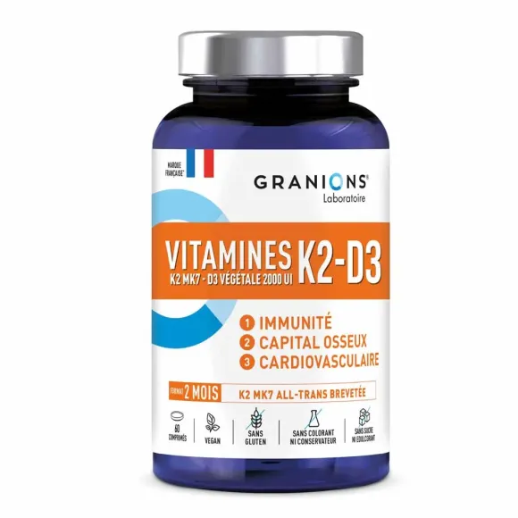 Vitamines K2-D3 Granions - pot de 60 comprim&eacute;s 