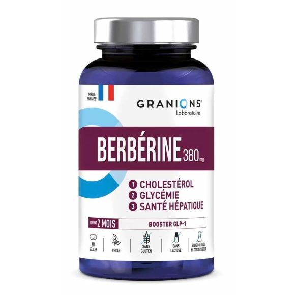 Berb&eacute;rine 380mg Granions - pot de 60 g&eacute;lules