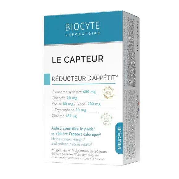 Le capteur r&eacute;ducteur d'app&eacute;tit Biocyte - bo&icirc;te de 60 g&eacute;lules 