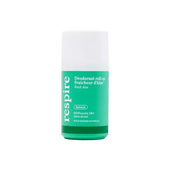 D&eacute;odorant fra&icirc;cheur d'aloe Respire - roll-on de 50ml