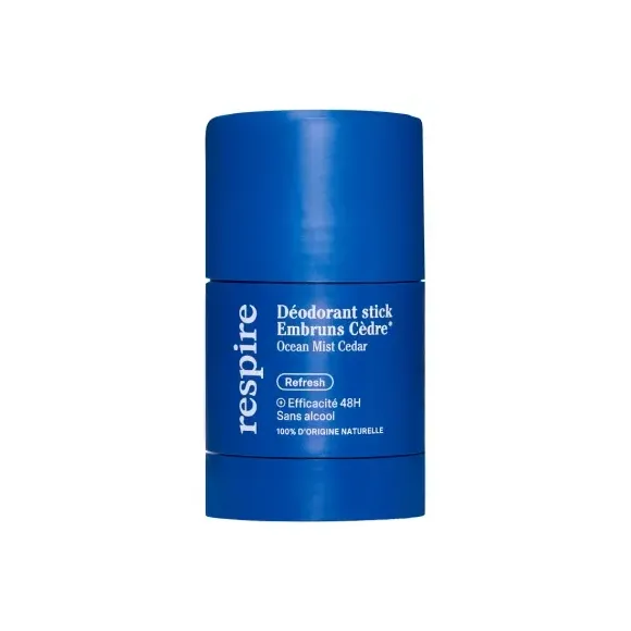 D&eacute;odorant embruns c&egrave;dre Refresh bio Respire - stick de 50g