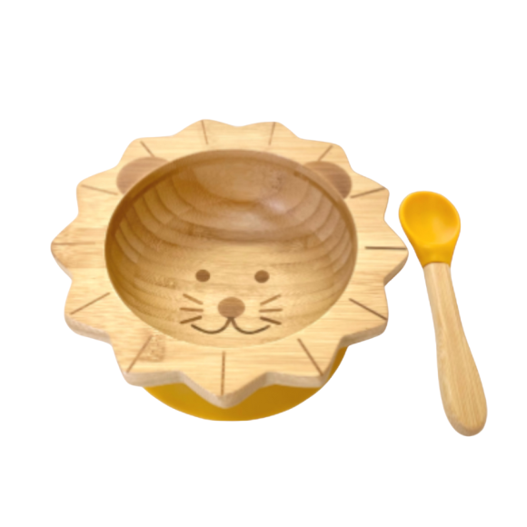 Set de repas b&eacute;b&eacute; lion Cap bamboo - bo&icirc;te de 2 produits 