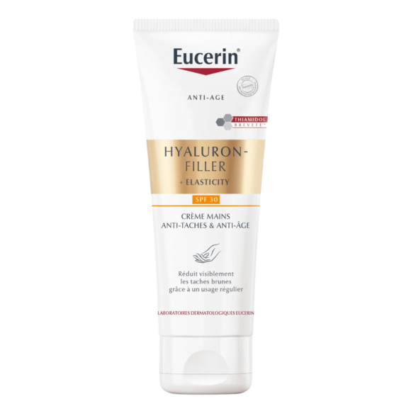 Cr&egrave;me mains anti-t&acirc;ches et anti-&acirc;ge Hyaluron-Filler + Elasticity Eucerin - tube de 75 ml