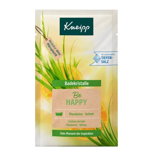 Sel de bain be happy mandarine v&eacute;tiver Kneipp - sachet de 60g