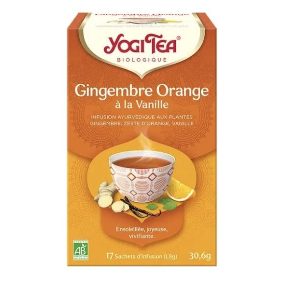 Yogi Tea Gingembre orange vanille BIO - boite de 17 sachets 
