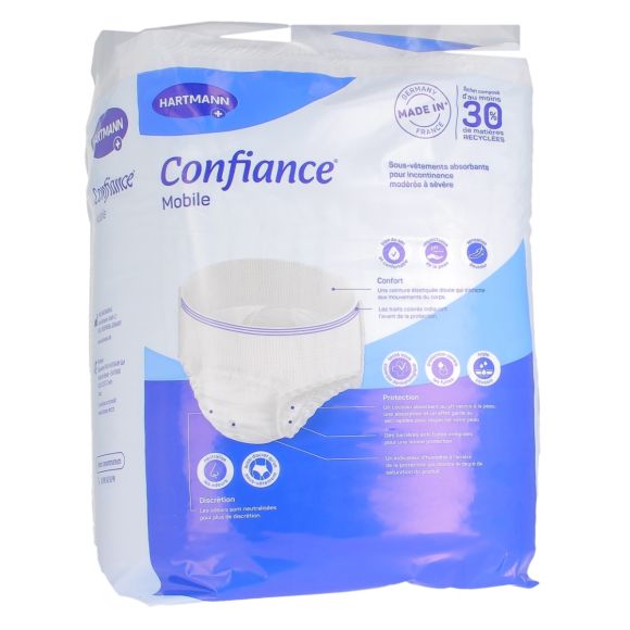 Slip absorption 8 jetable Confiance mobile taille L - 14 sous-v&ecirc;tements absorbants