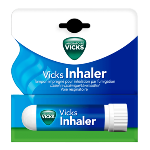 Vicks inhaler tampon impr&eacute;gn&eacute; pour inhalation par fumigation - bo&icirc;te de 1 tampon