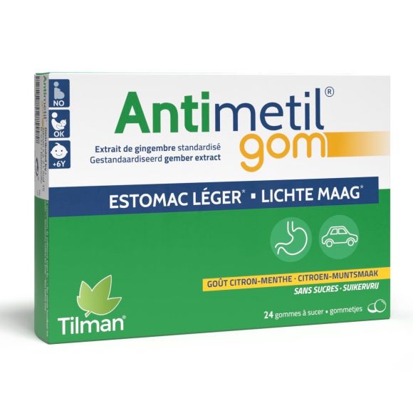 Antimetil gom &eacute;tats naus&eacute;eux Tilman - boite de 24 gommes 