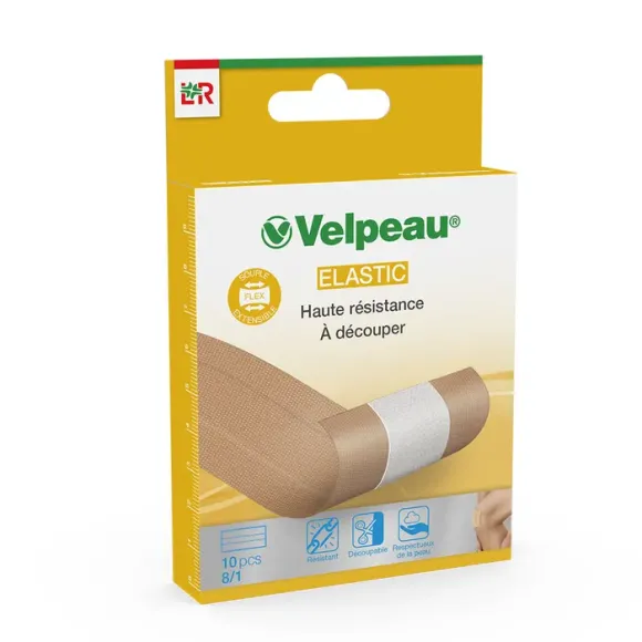 Elastic pansements bandes d&eacute;coupables Velpeau - boite de 10 pansements 8x10cm