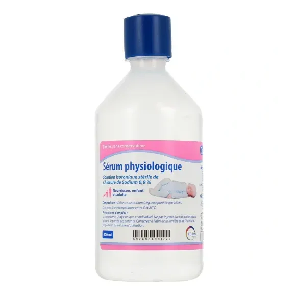 S&eacute;rum physiologique EG Labo - flacon de 500ml