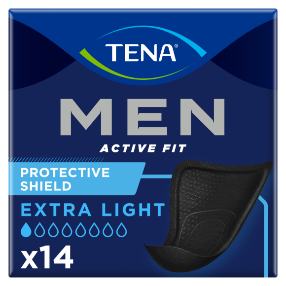 Protection discr&egrave;te pertes tr&egrave;s l&eacute;g&egrave;res Extra-light Tena Men - bo&icirc;te de 14 protections