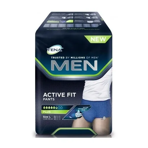 Active Fit Pants men Plus Tena - 9 protections taille L (95-130cm)