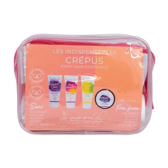 Trousse Les Indispensables cheveux cr&eacute;pus Les Secrets de Loly - trousse de 4 produits