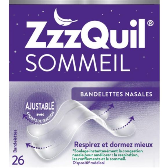 ZzzQuil Sommeil bandelettes nasales - bo&icirc;te de 26 bandelettes