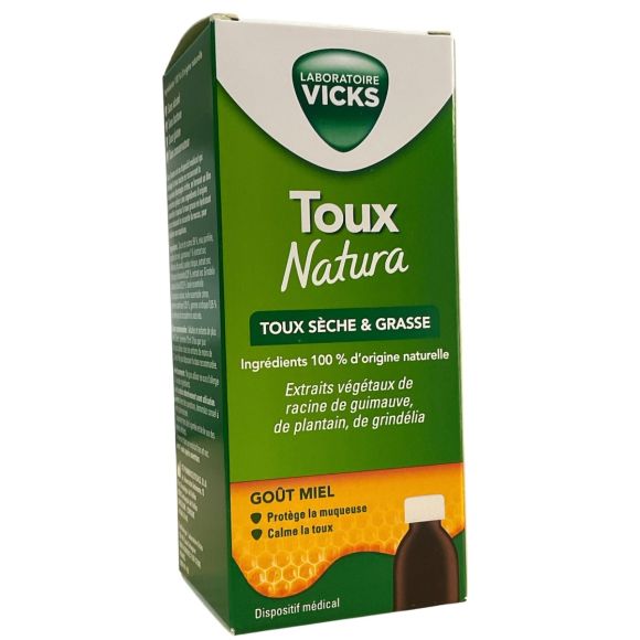 Toux natura toux s&egrave;che et grasse Vicks - flacon de 140ml