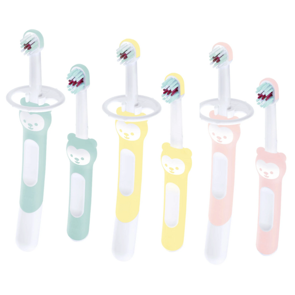 Kit brosse &agrave; dents d'apprentissage MAM - kit de 2 brosses &agrave; dents