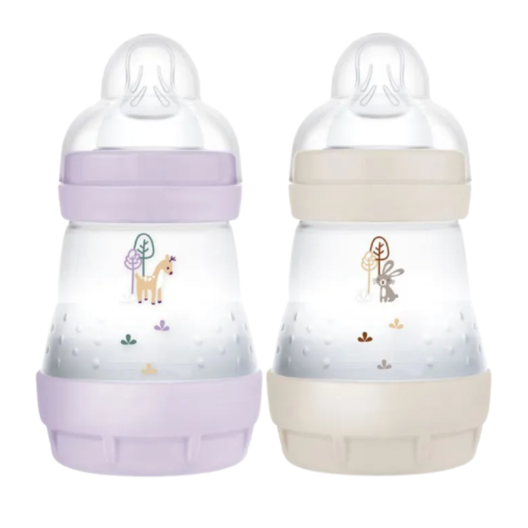 Easy start biberon anti-colique d&eacute;bit 1 0+ mois Mam - 2 biberons de 160ml 