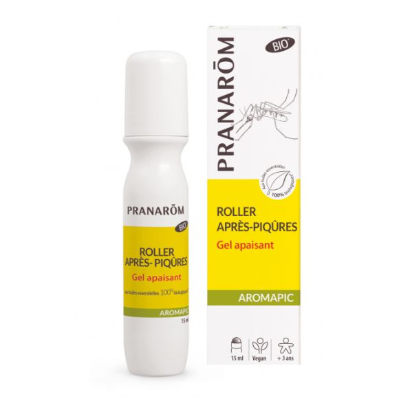 Roller gel apaisant piq&ucirc;res bio Aromapic Pranar&ocirc;m - roll-on de 15ml