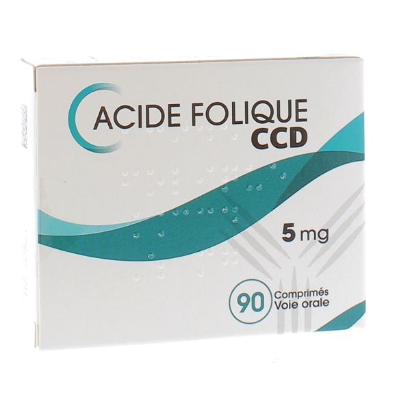 Acide Folique CCD 5 mg - bo&icirc;te de 90 comprim&eacute;s