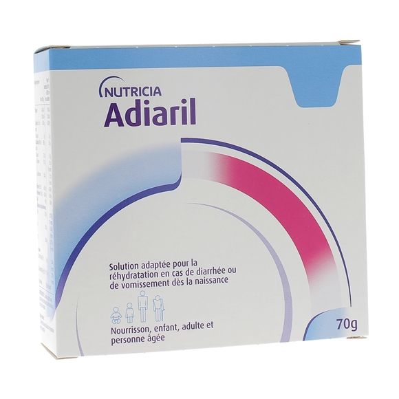 Adiaril solution de r&eacute;hydratation pour b&eacute;b&eacute; - bo&icirc;te de 10 sachets