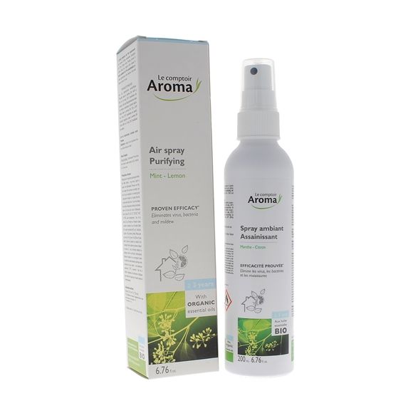 Air Pur Spray assainissant menthe citron Le Comptoir Aroma - spray de 200 ml