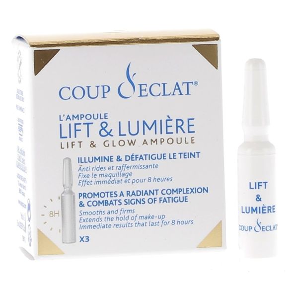 Ampoules lift & lumi&egrave;re Coup d'&eacute;clat - boite de 3 ampoules de 1 ml